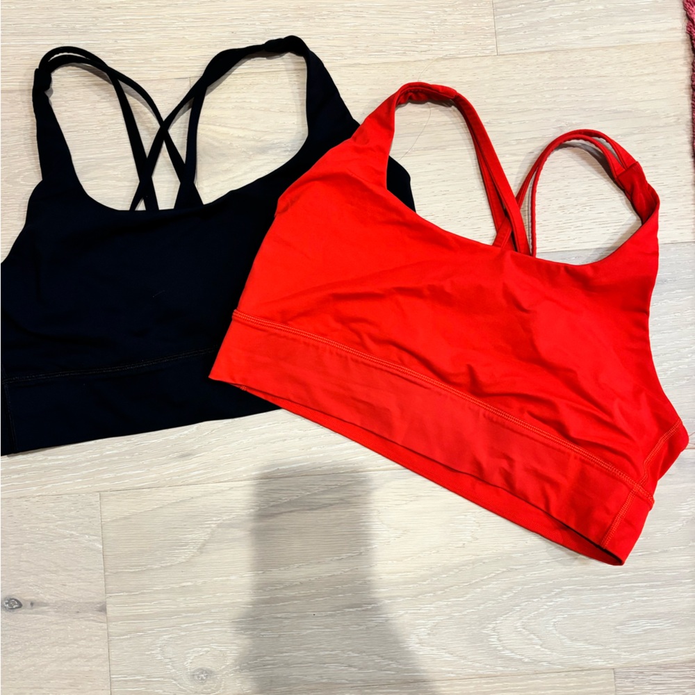 lululemon Black and Red Sports Bras